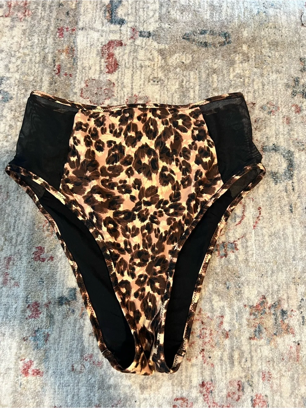 aerie Leopard High-Waist Bikini Bottom